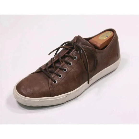 Frye Brown Low Top Grain Leather Sneakers Men's US 11.5 - Picture 1 of 11